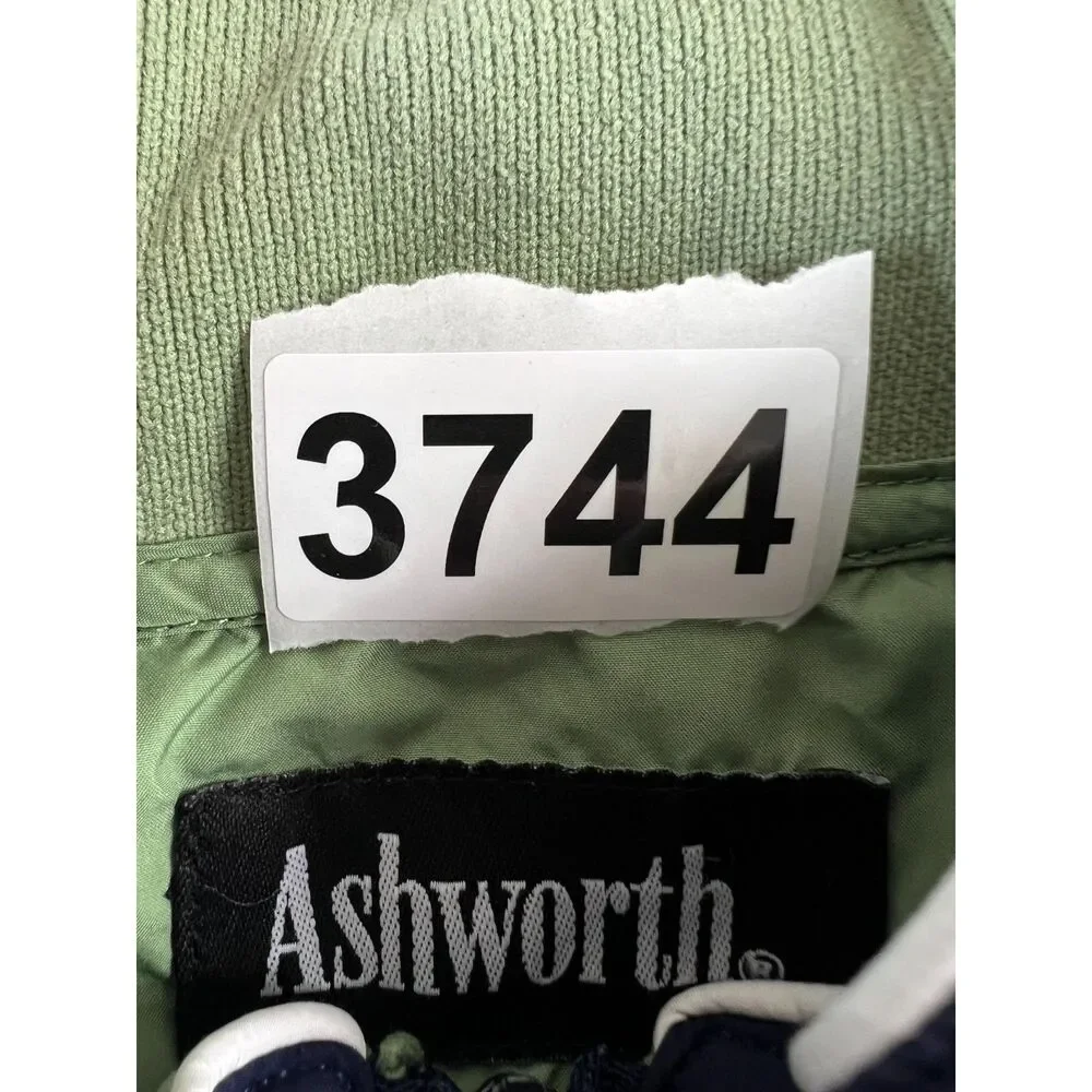 Ashworth Men's Feather Weight Water Resistant Short Sleeve Pullover Navy Size XL